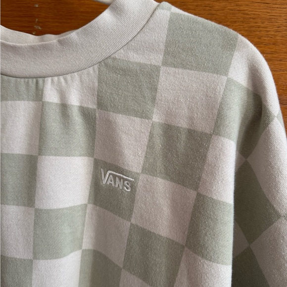 VANS Checkered Green and Cream Sweatshirt Top (Part of a set), Size L, Unisex - Picture 3 of 6